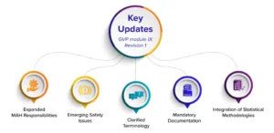 Pharmacovigilance signal management process infographic - GVP Module IX workflow steps illustrated by DataFoundry